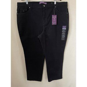 Gloria Vanderbilt Amanda Black Classic Rise Tapered Leg Jeans